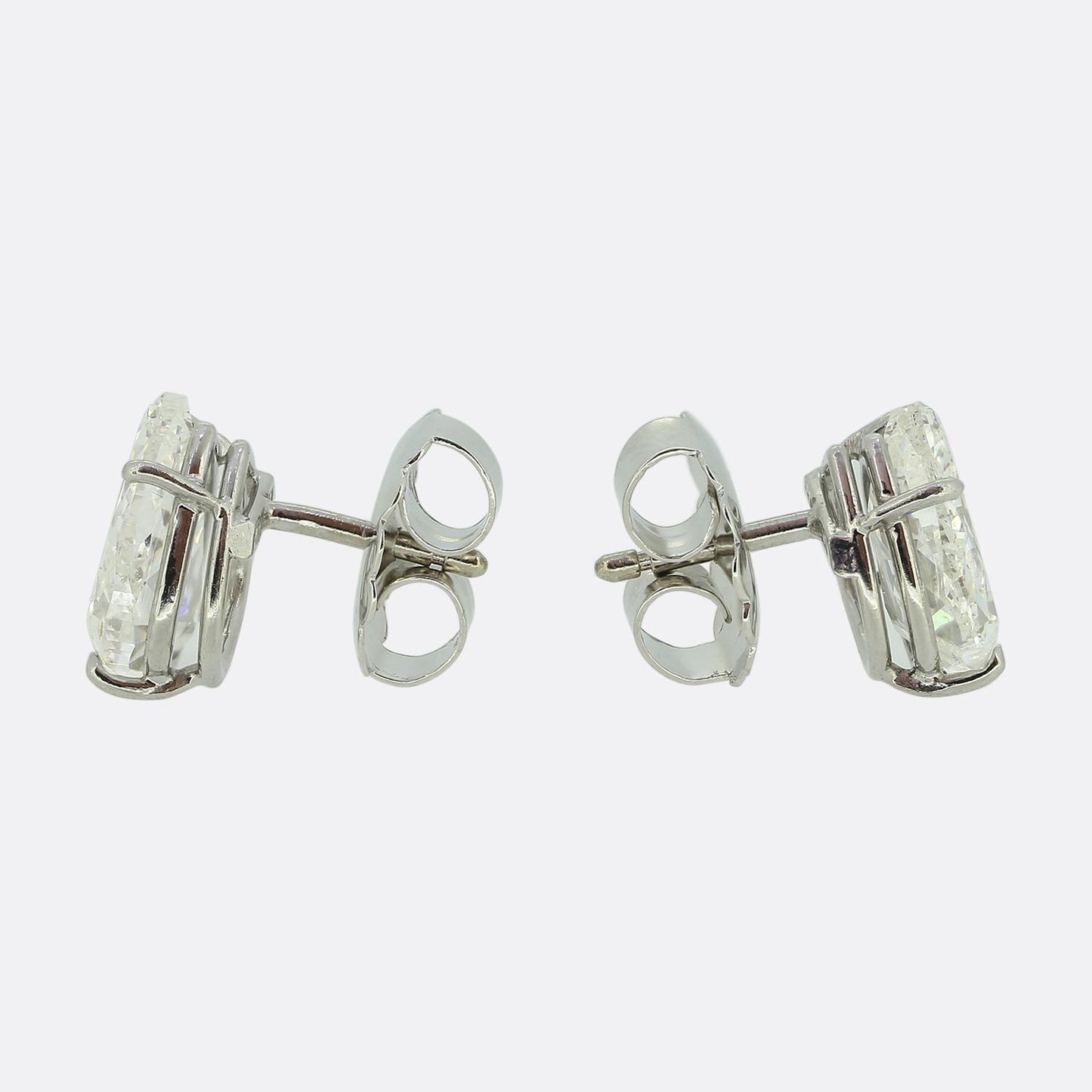 6.12 Carat Heart-Cut Diamond Earrings