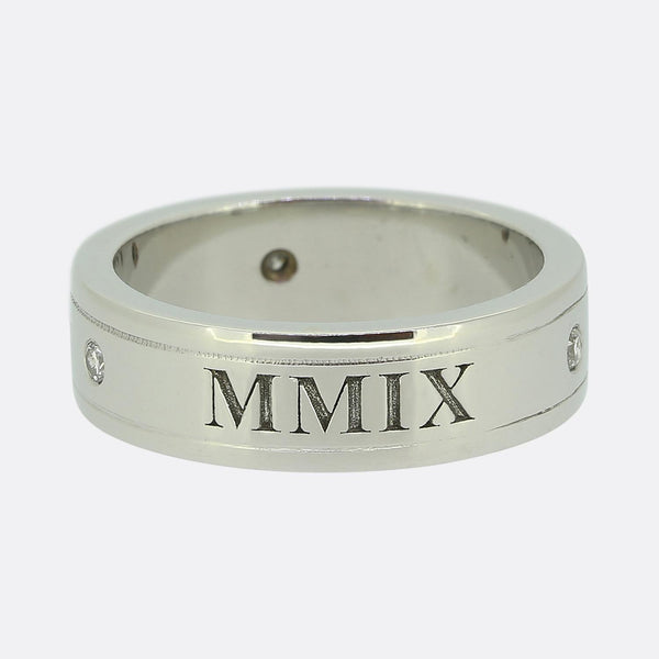 Vintage Roman Numeral Diamond Band Ring