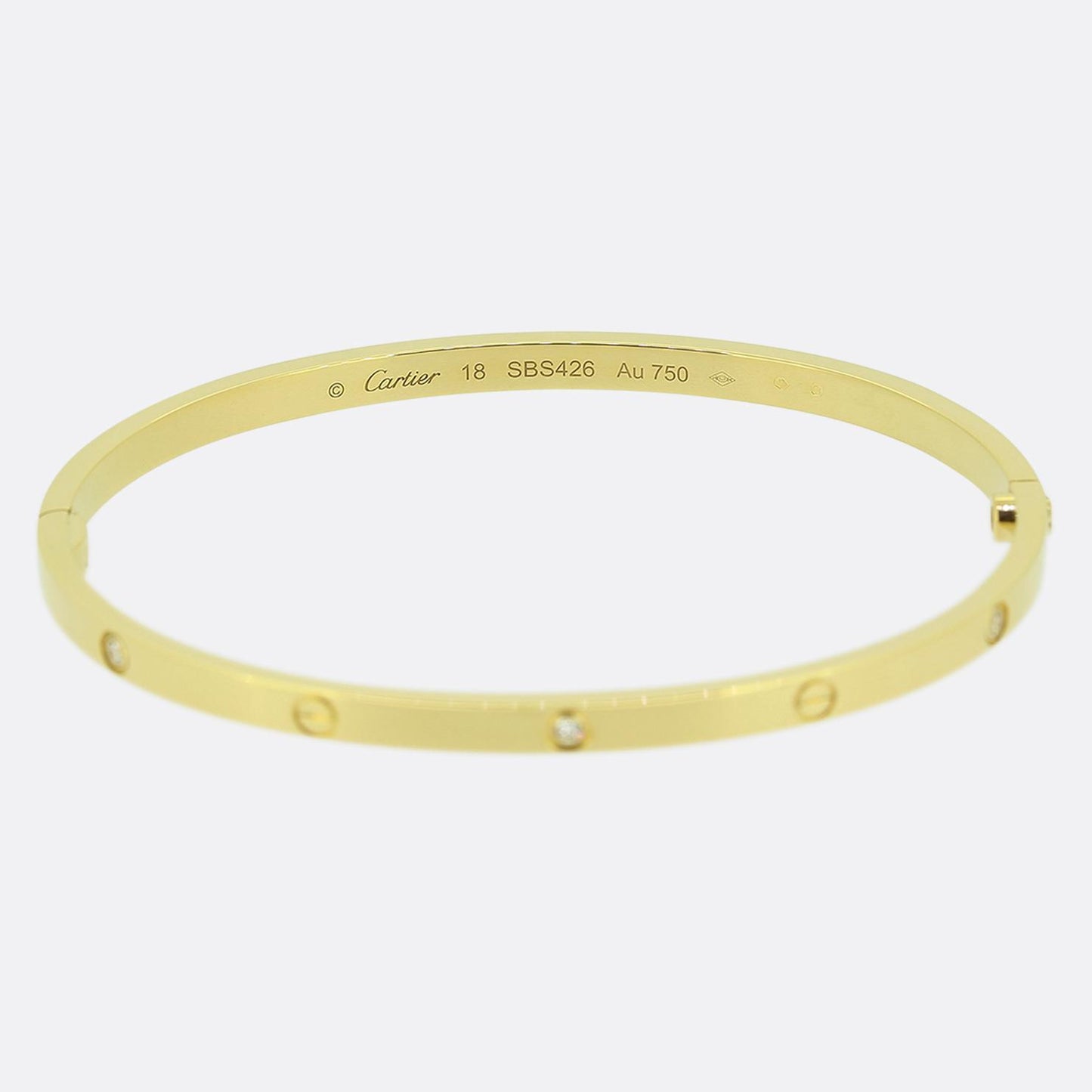 Cartier Small Model Six Diamond LOVE Bangle Size 18