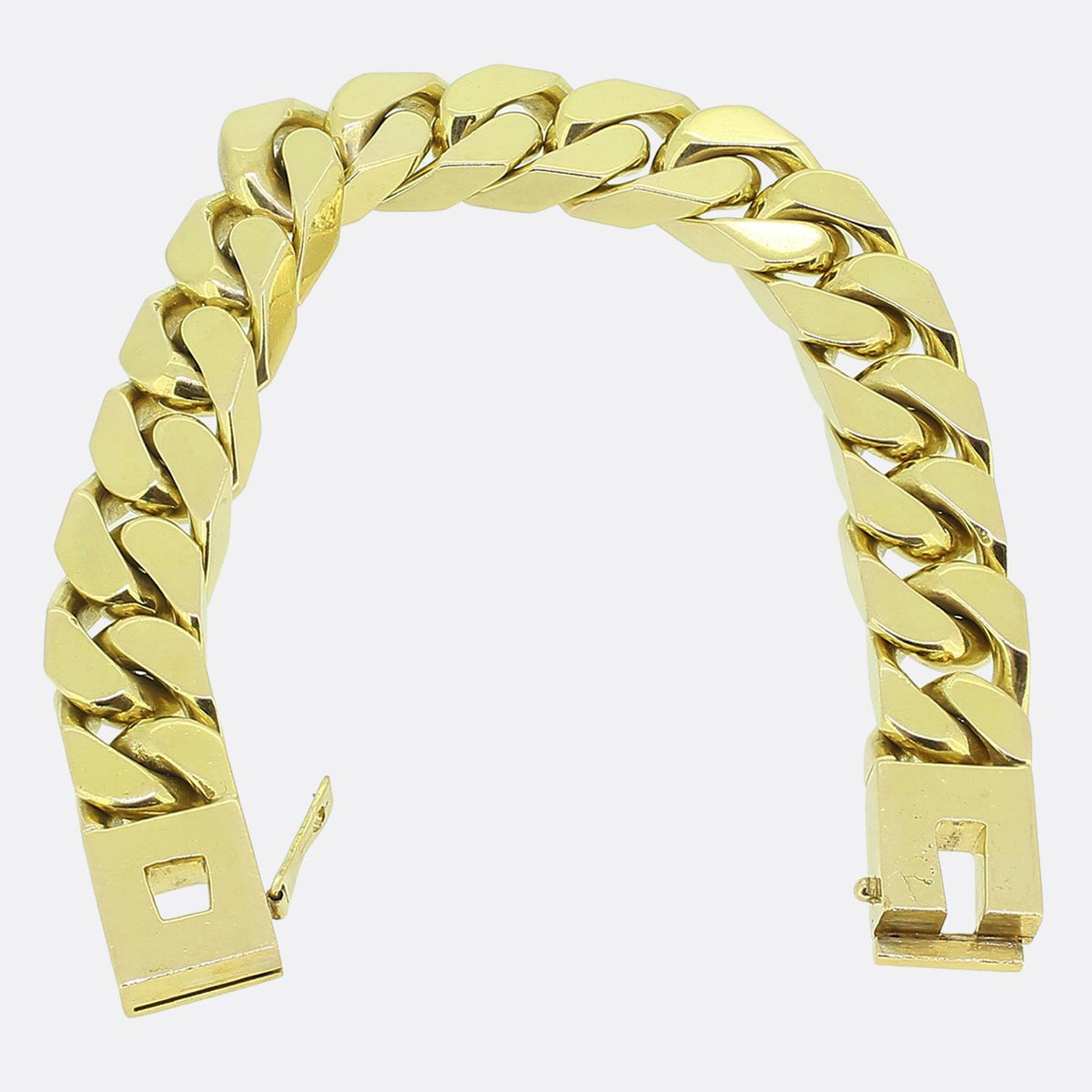 Vintage Reversable Heavy Curb Link Chain Bracelet