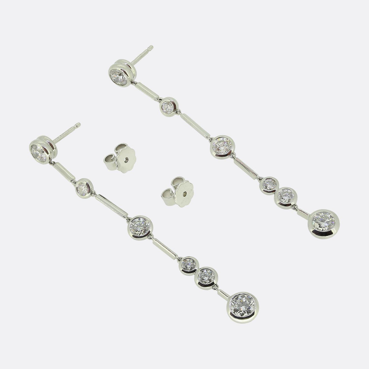 Boodles Raindance Long Diamond Drop Earrings