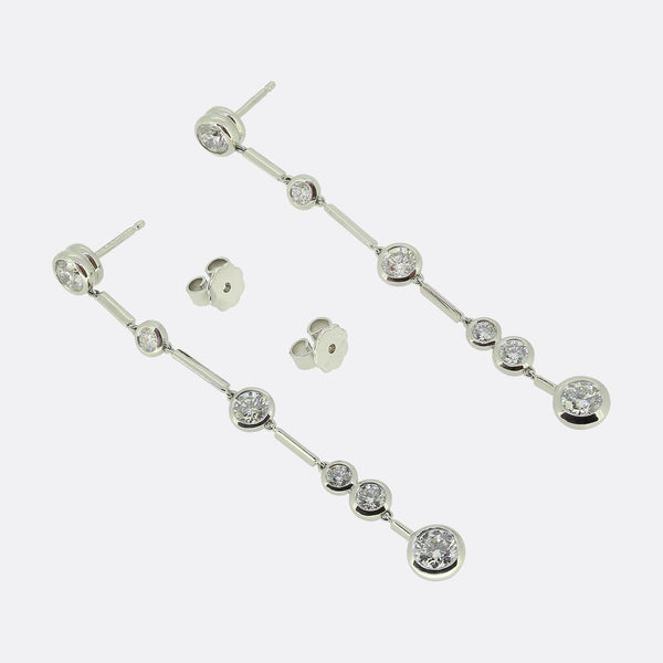 Boodles Raindance Long Diamond Drop Earrings