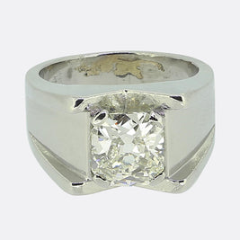 Art Deco 1.80 Carat Old Cushion-Cut Diamond Ring