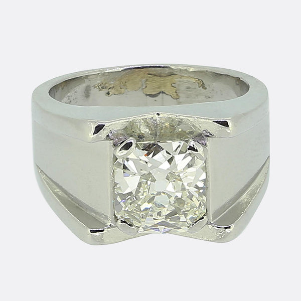 Art Deco 1.80 Carat Old Cushion-Cut Diamond Ring