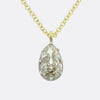 0.40 Carat Old Pair Cut Diamond Solitaire Pendant Necklace