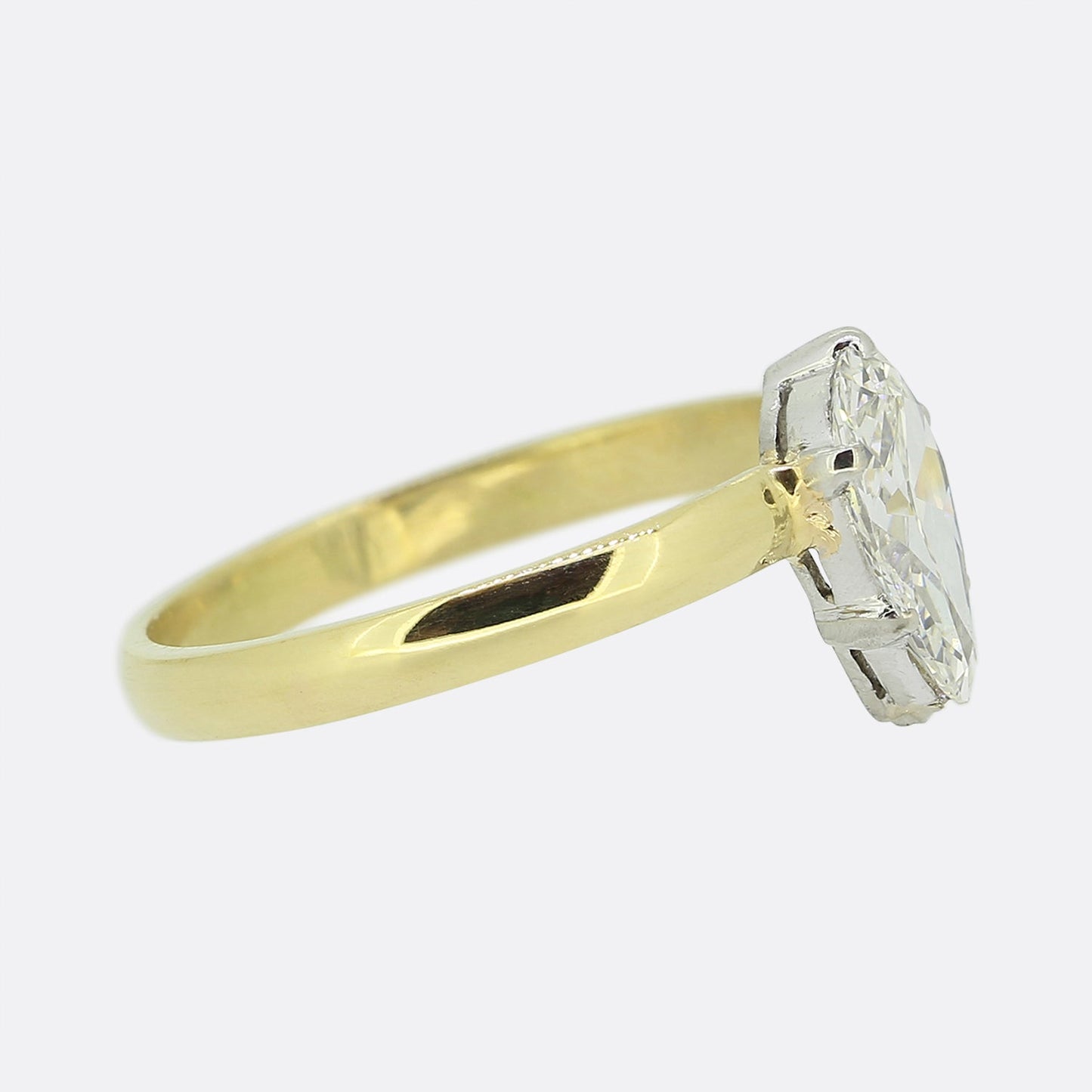 1.20 Carat Pear Cut Diamond Solitaire Ring