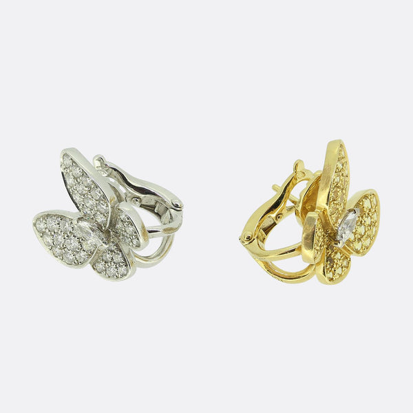Van Cleef & Arpels Two Butterfly Earrings