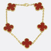 Van Cleef & Arpels Vintage Alhambra Five Motif Carnelian Bracelet