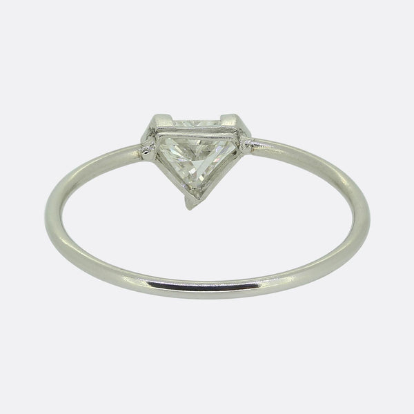0.60 Carat Shield-Cut Diamond Solitaire Ring