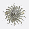 Antique Diamond Sunburst Brooch