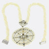 Antique Natural Pearl and Diamond Pendant Necklace