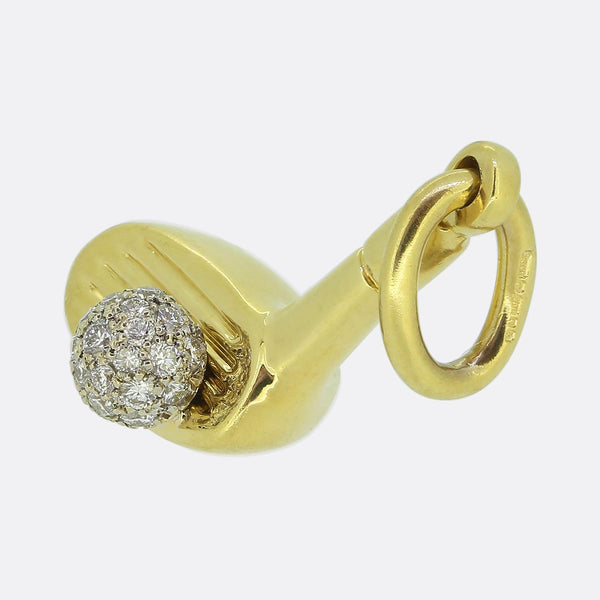 Tiffany & Co. Diamond Golf Club Charm Pendant