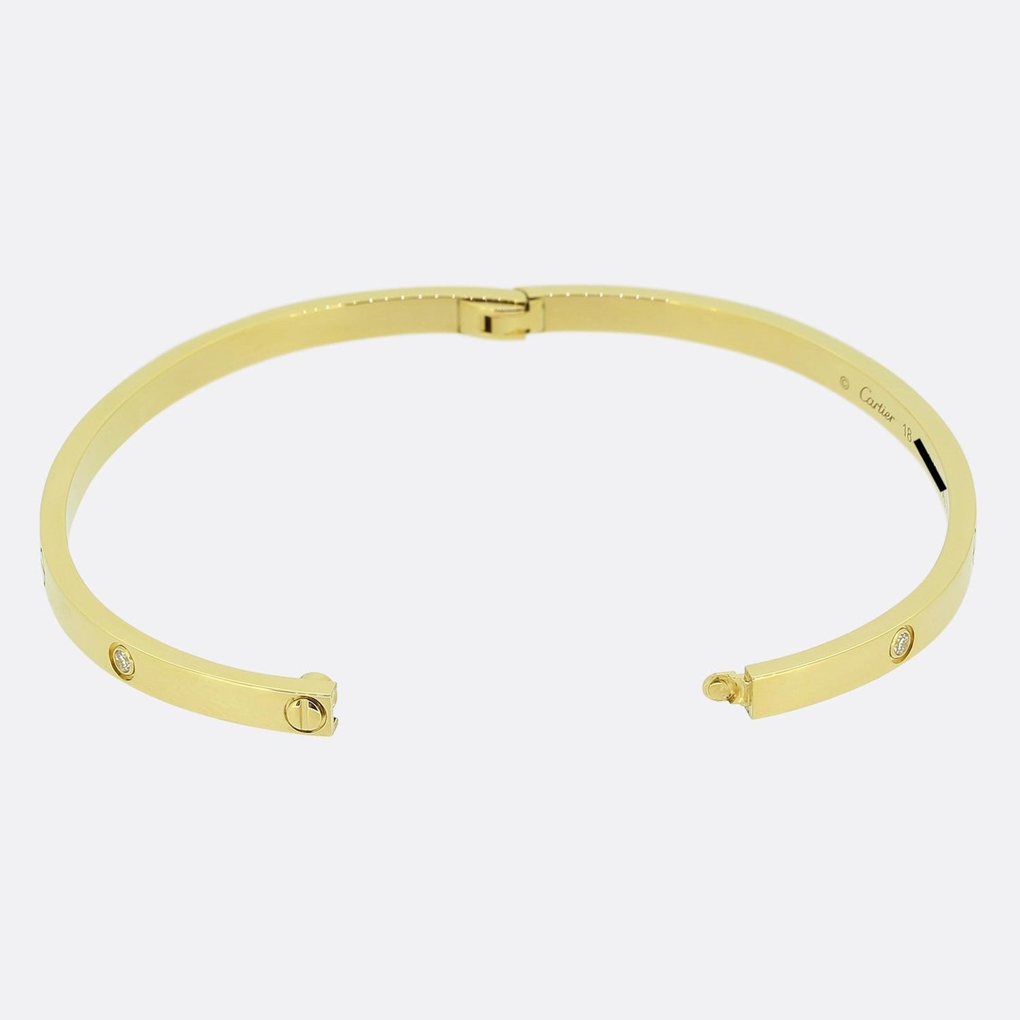 Cartier Small Model Six Diamond LOVE Bangle Size 18