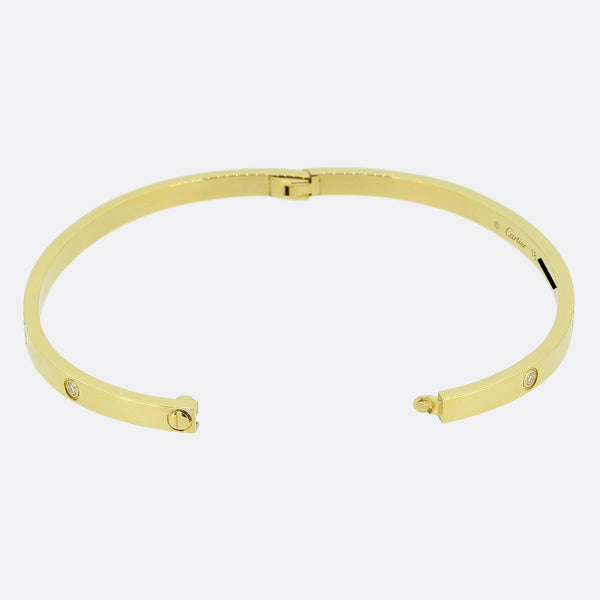 Cartier Small Model Six Diamond LOVE Bangle Size 18