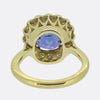 Vintage Sapphire Diamond Cluster Ring