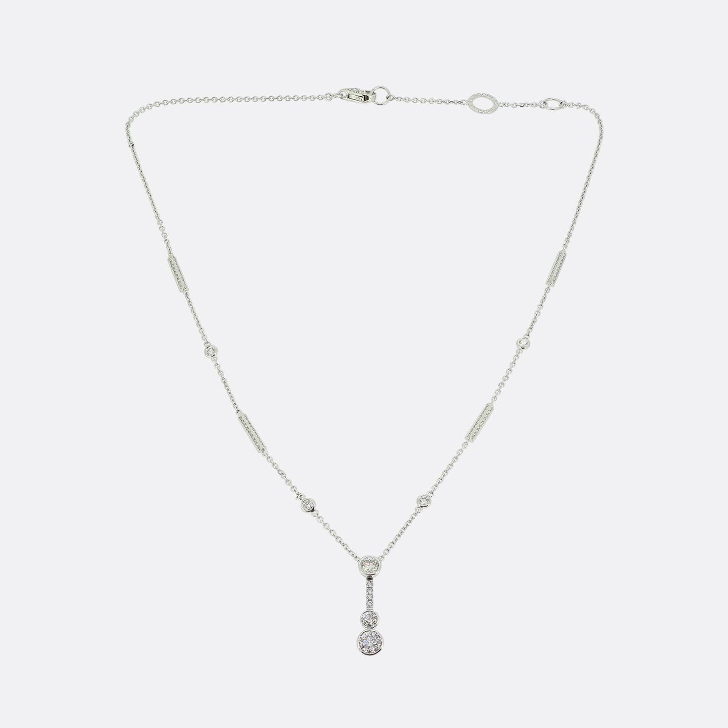 Boodles Diamond Waterfall Pendant Necklace