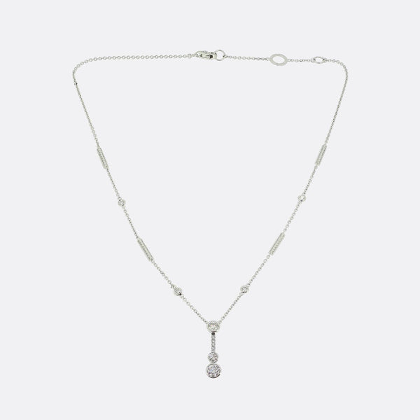 Boodles Diamond Waterfall Pendant Necklace