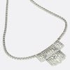 Art Deco 6.50 Carat Diamond Cluster Necklace