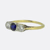 Edwardian Sapphire and Diamond Three-Stone Ring