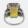 Art Deco Citrine and Diamond Cocktail Ring