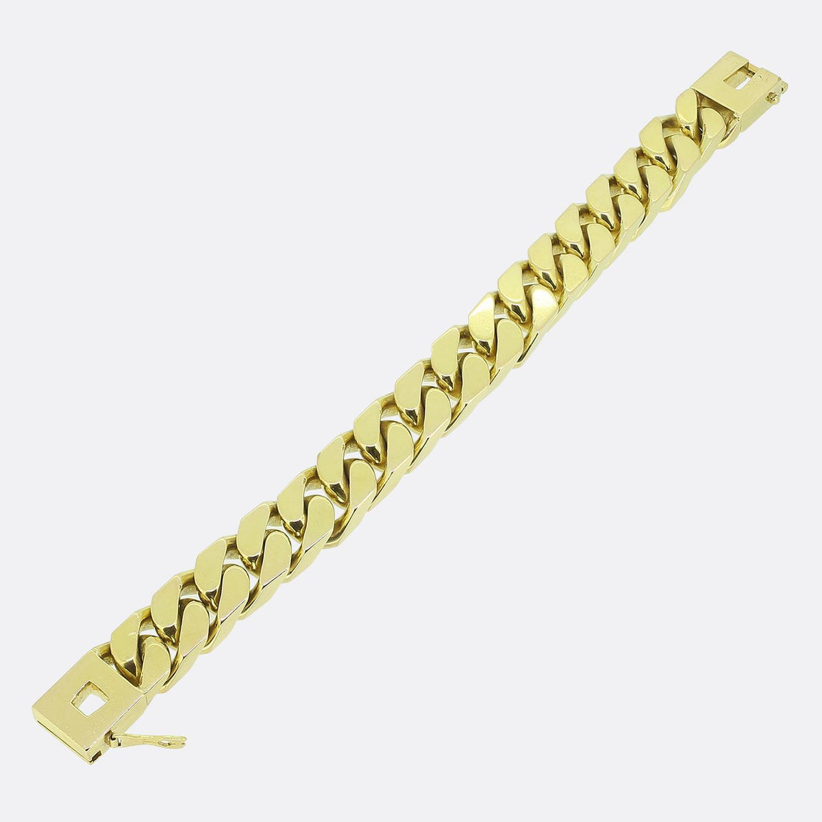Vintage Reversable Heavy Curb Link Chain Bracelet