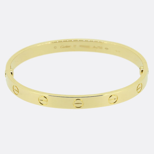 Cartier Classic LOVE Bangle Size 17