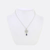 Art Deco Sapphire and Diamond Heart Pendant Necklace