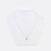 0.40 Carat Old Pair Cut Diamond Solitaire Pendant Necklace