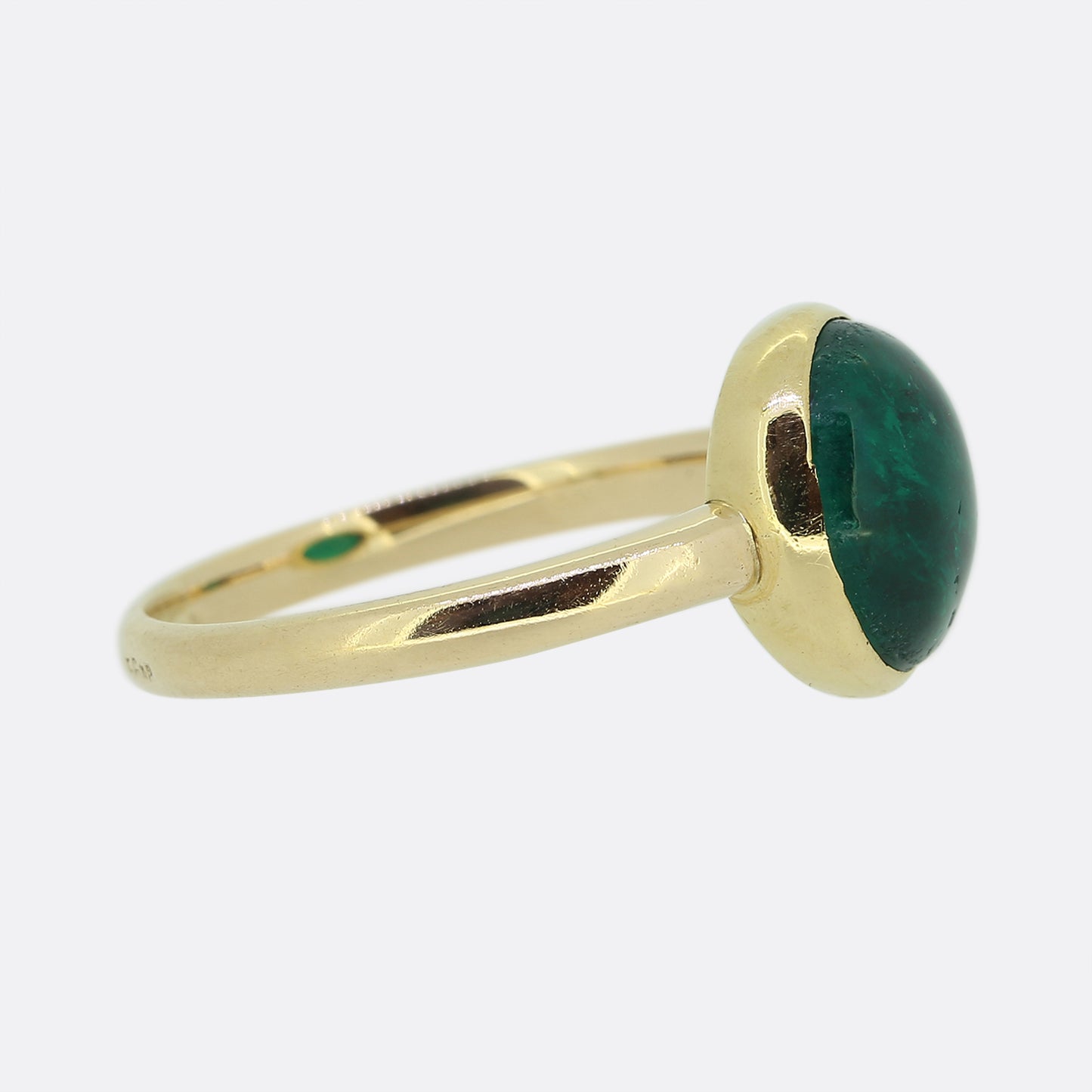Antique Cabochon Colombian Emerald Ring