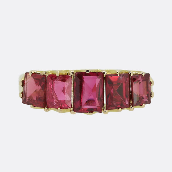 Vintage Spinel Five-Stone Ring