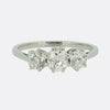 0.90 Carat Old Cut Diamond Three-Stone Ring