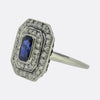Art Deco Sapphire and Diamond Cluster Ring