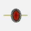 Antique Ruby and Diamond Cluster Ring