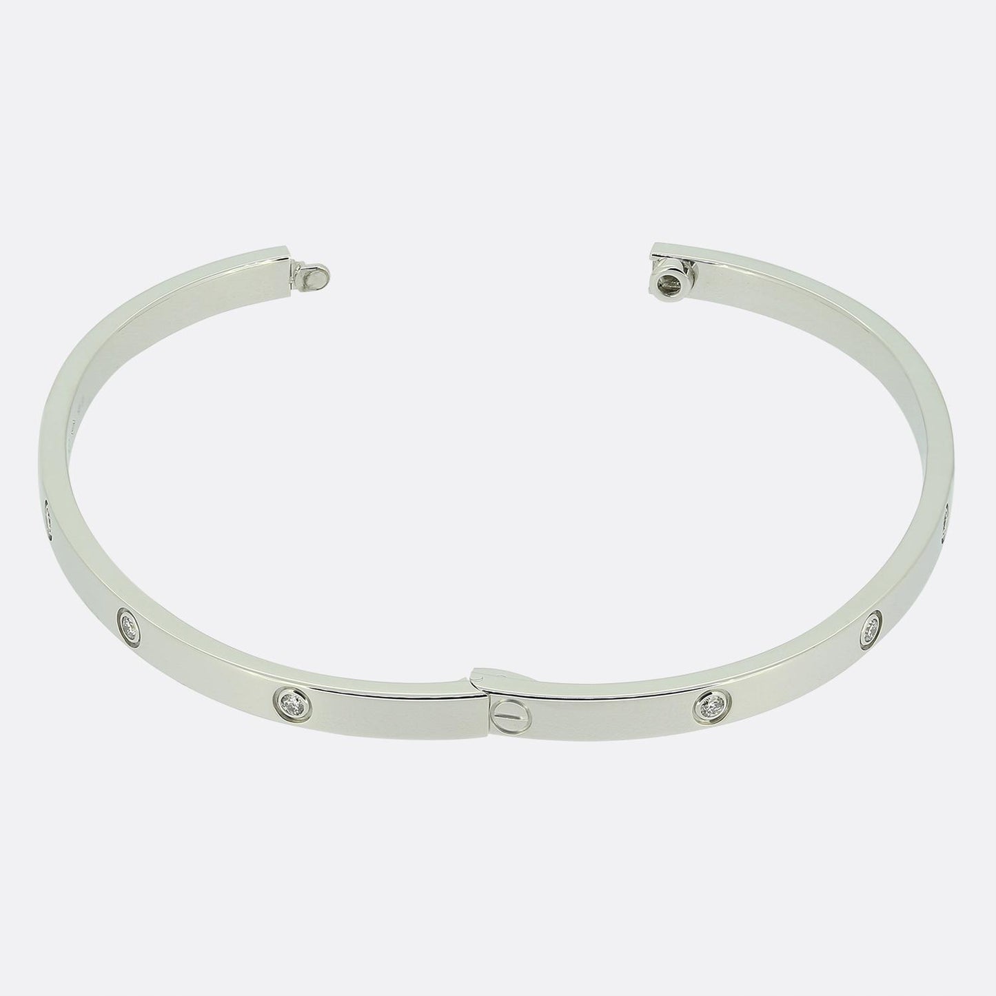 Cartier 10 Diamond Small LOVE Bangle Size 17