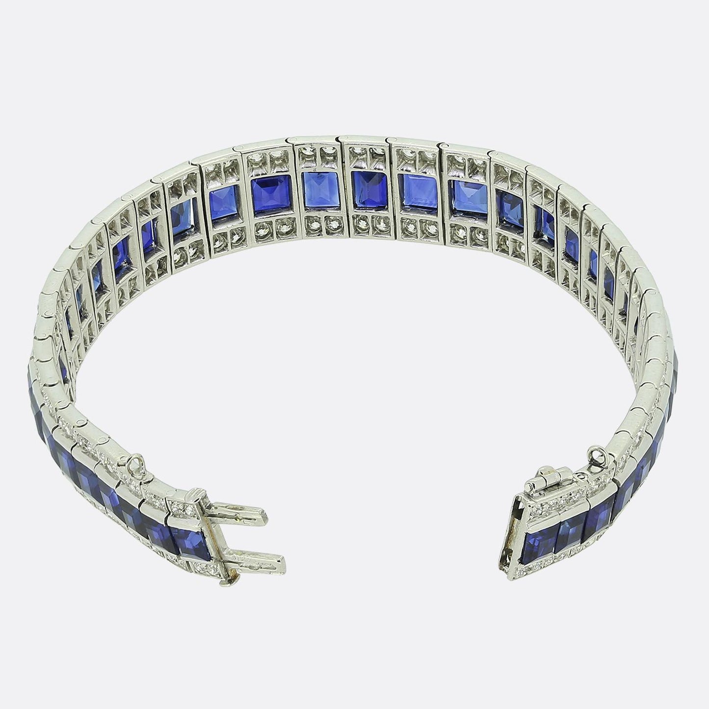 Cartier Art Deco Sapphire and Diamond Bracelet