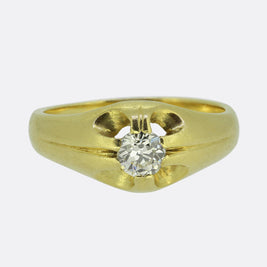 Vintage Old Cut Diamond Gypsy Ring