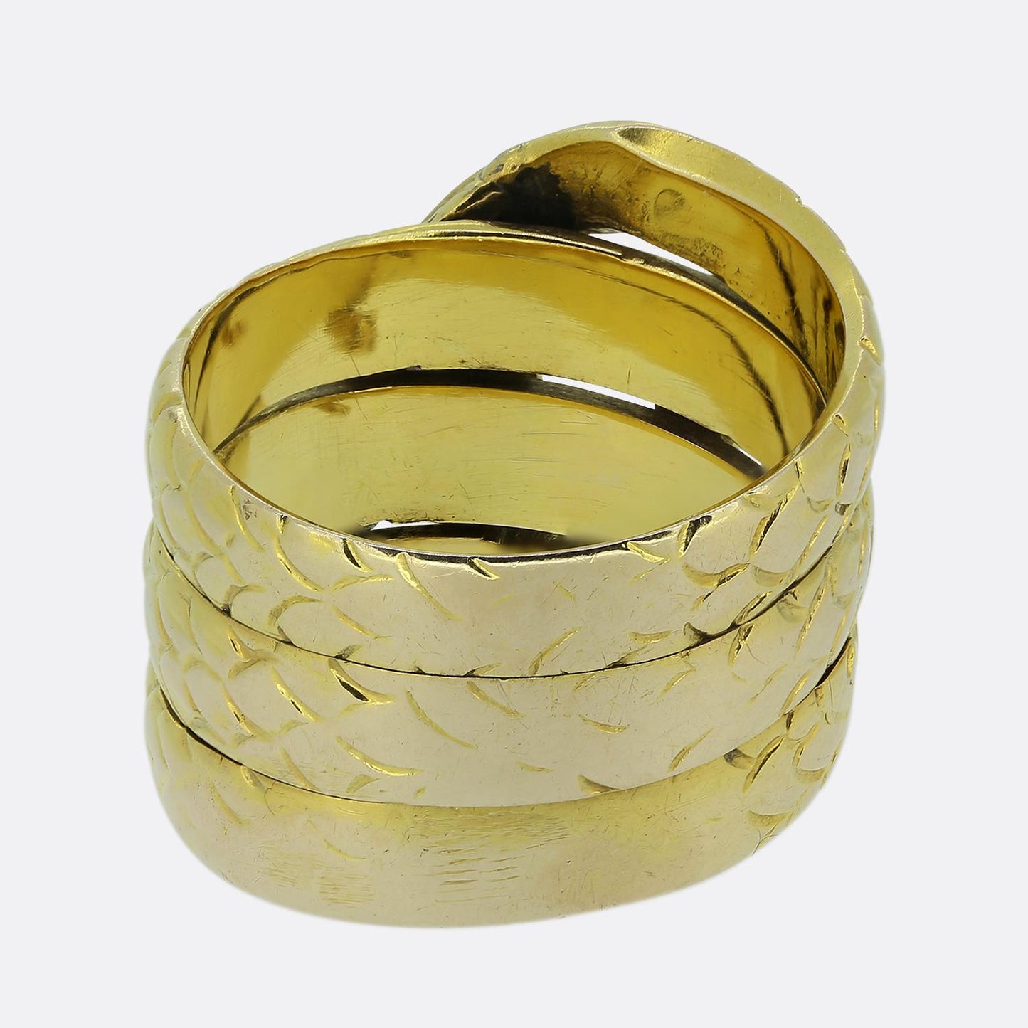 Victorian Old Cut Diamond Snake Ring
