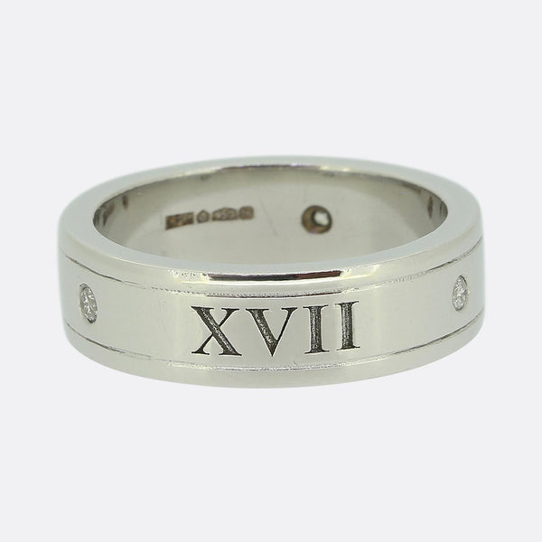 Vintage Roman Numeral Diamond Band Ring
