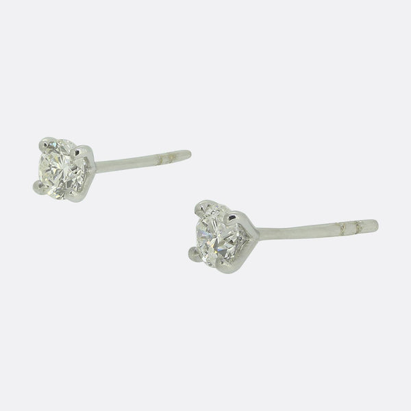 0.80 Carat Diamond Stud Earrings