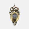 Victorian Cabochon Garnet and Diamond Snake Locket Pendant