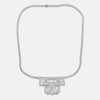 Art Deco 6.50 Carat Diamond Cluster Necklace