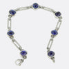 Art Deco Cabochon Sapphire and Diamond Bracelet