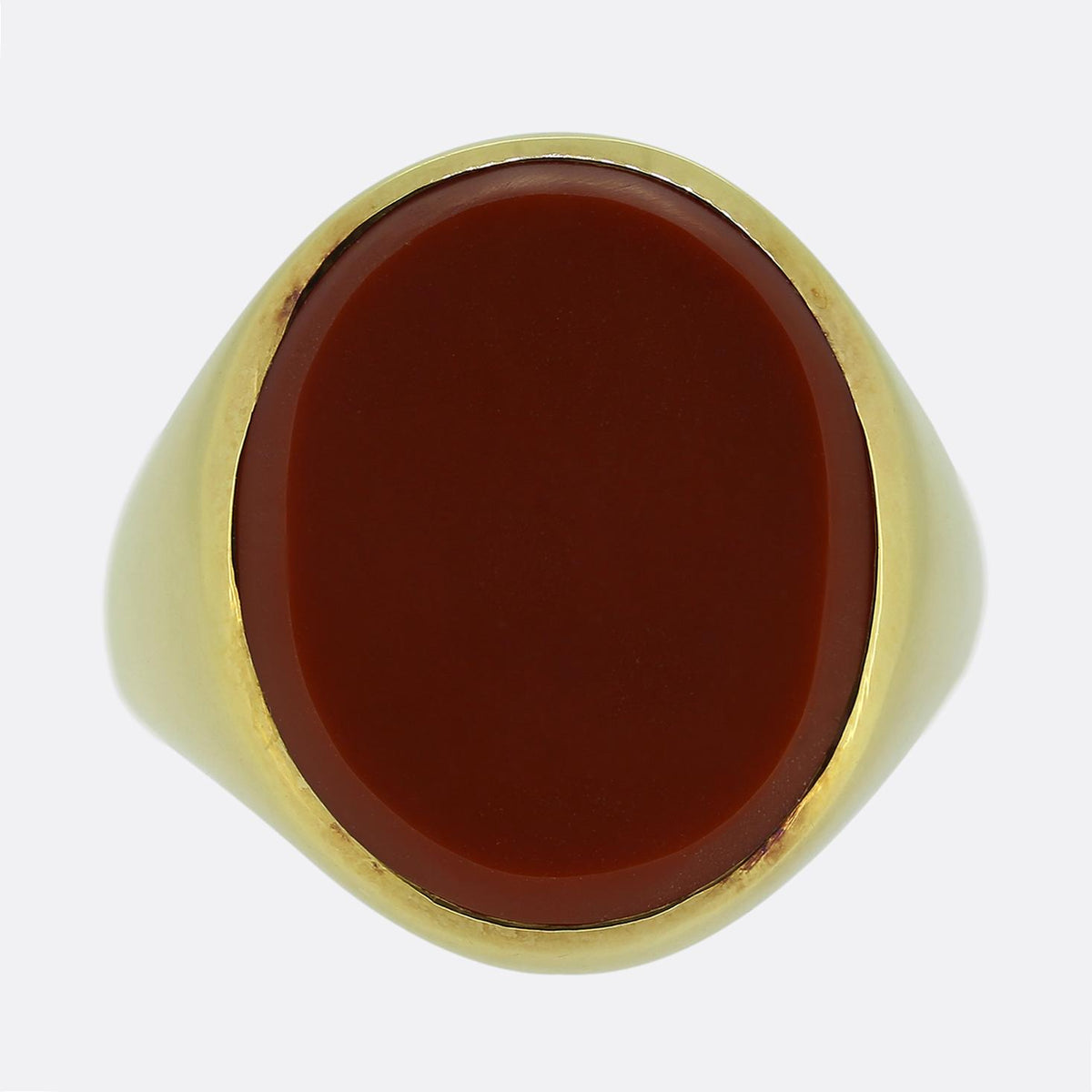 Vintage Oval Carnelian Signet Ring