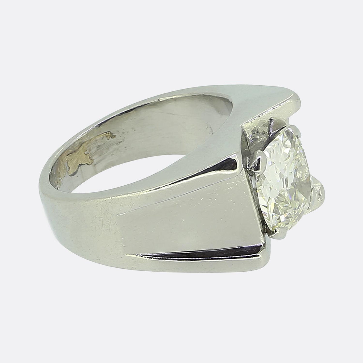 Art Deco 1.80 Carat Old Cushion-Cut Diamond Ring