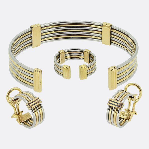Cartier Vintage Gold and Steel Suite
