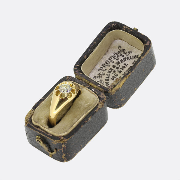 Victorian 0.50 Carat Old Cut Diamond Gypsy Ring