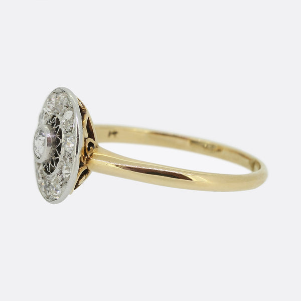 Edwardian Old Cut Diamond Cluster Ring