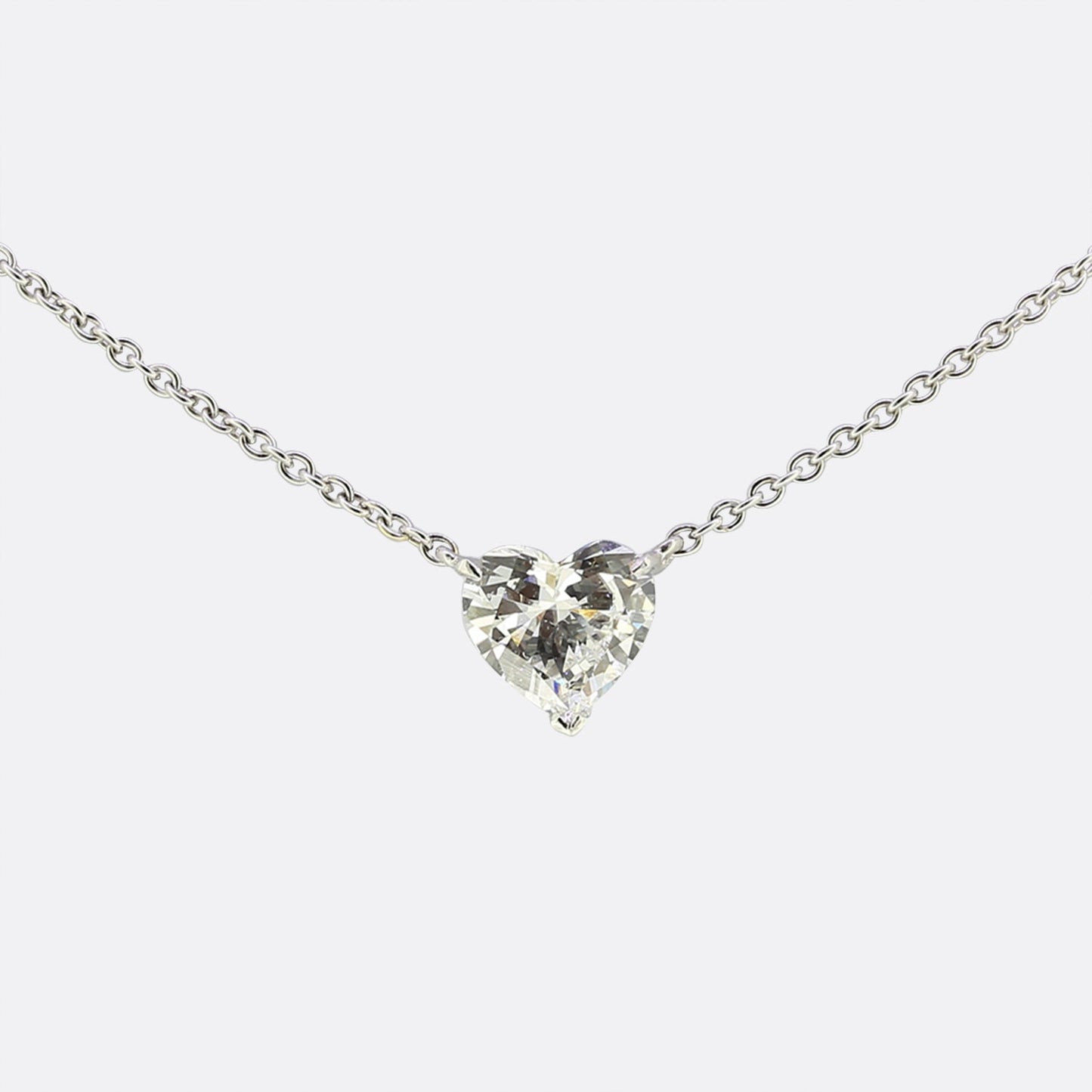 1.50 Carat Heart Shaped Diamond Pendant Necklace