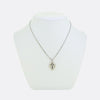 Art Deco Sapphire and Diamond Cross Pendant Necklace