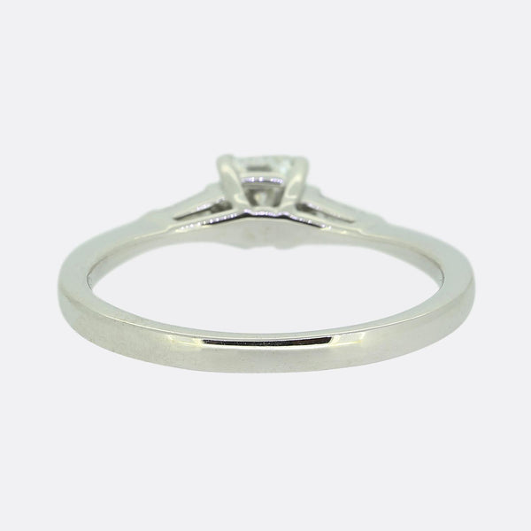 0.35 Carat Princess Cut Diamond Solitaire Ring